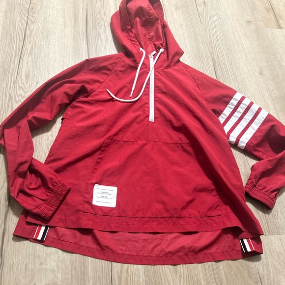 Thom Browne Jackets & Blazers - Thom Browne Scarlet Pullover with Signature Patch